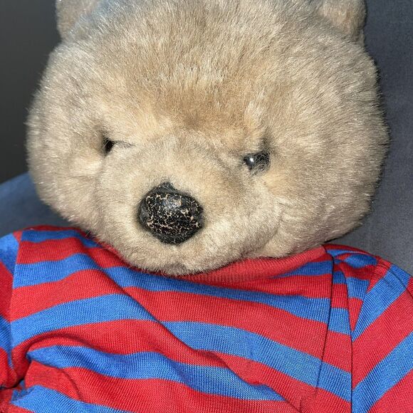 Vintage Avanti Applause Teddy Bear Plush Italy Jockline Shower Nursery 1985 15" - Picture 3 of 12